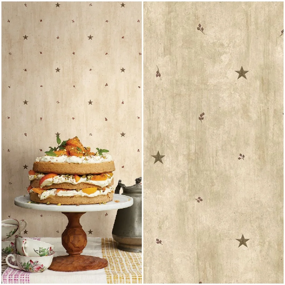 Wallpaper Bryndle Beige Barnstar & Sprigs Country